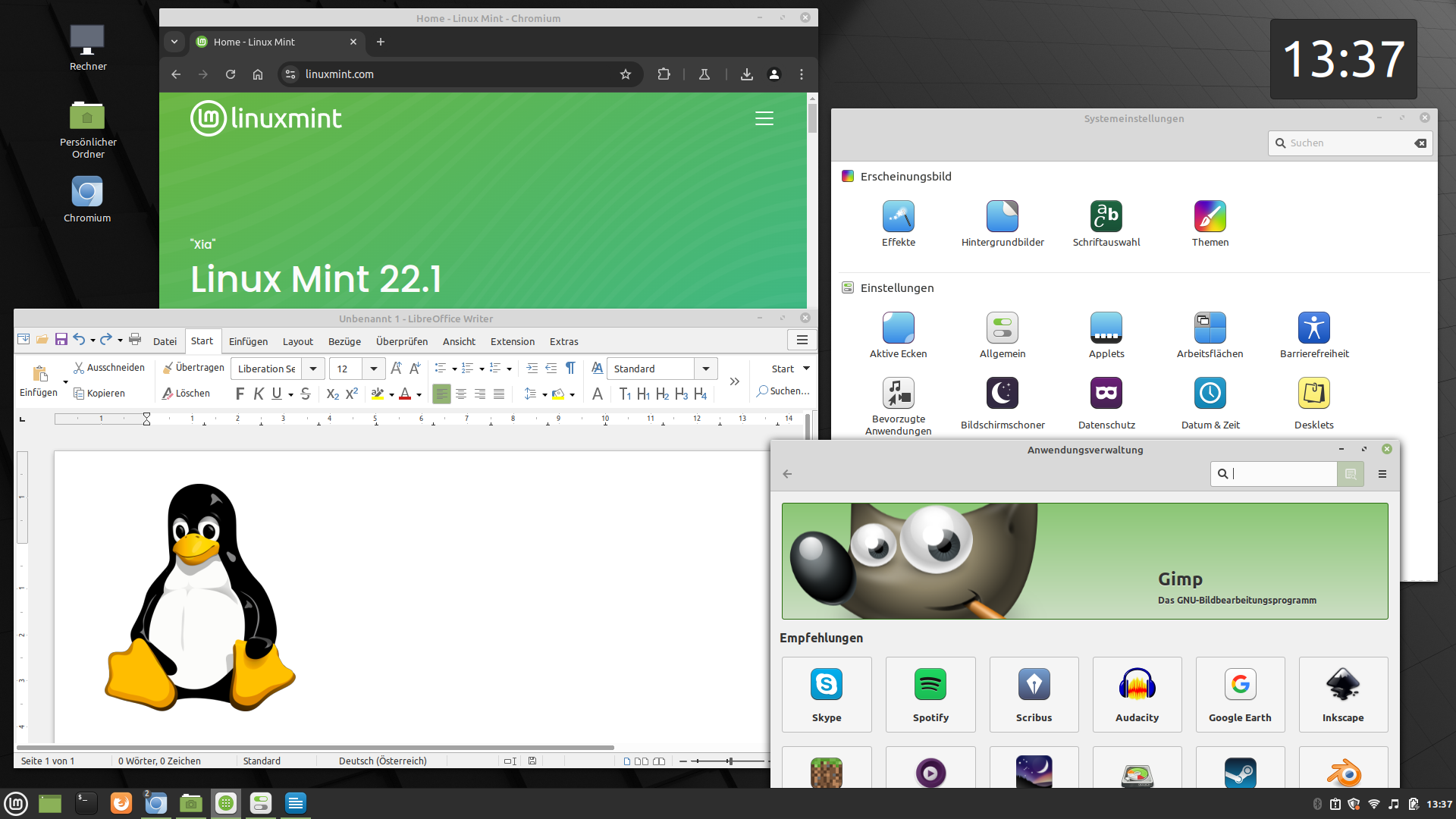 linux desktop with great tools